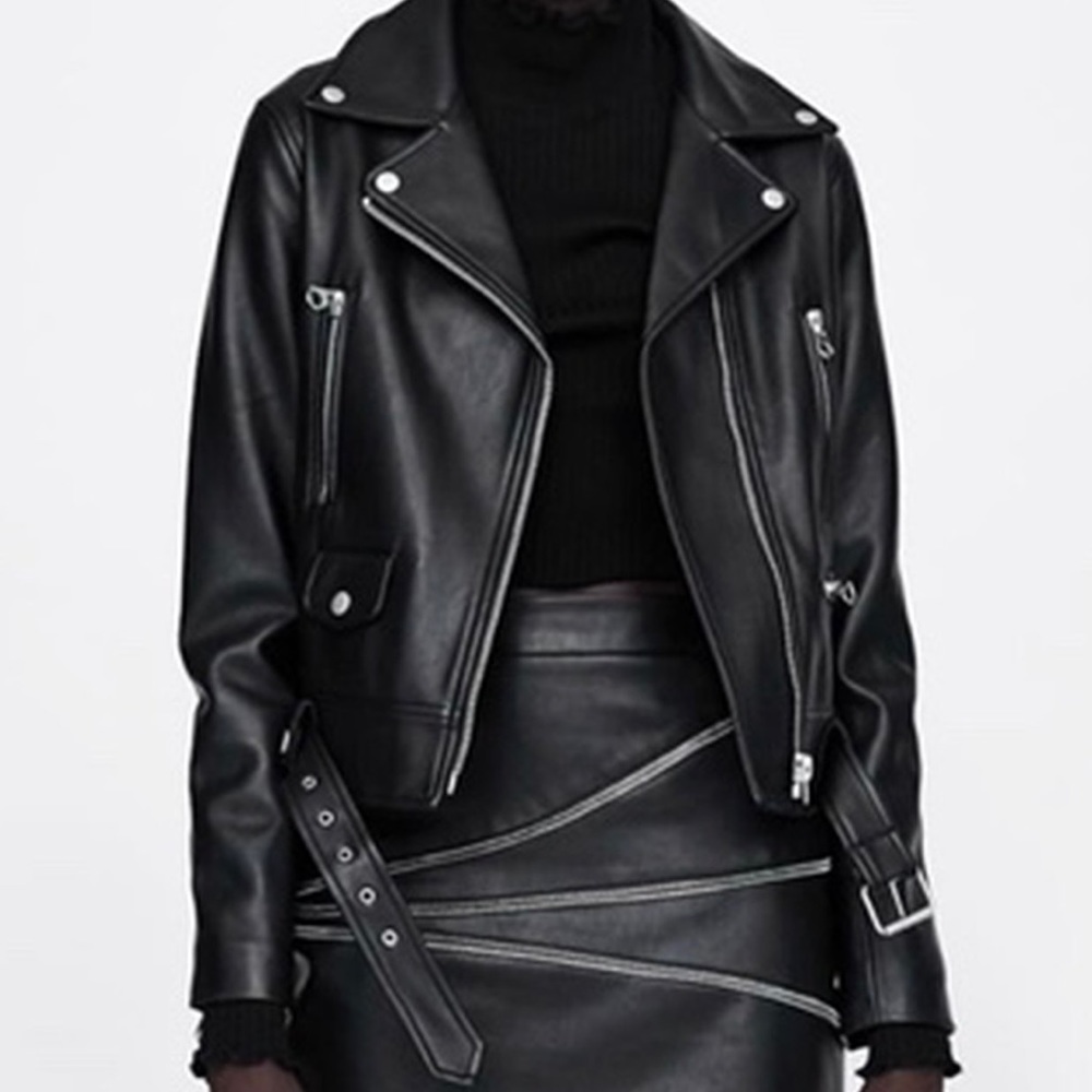 ZARA BIKER LEATHER JACKET
